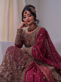 Rich plum bridal lehenga