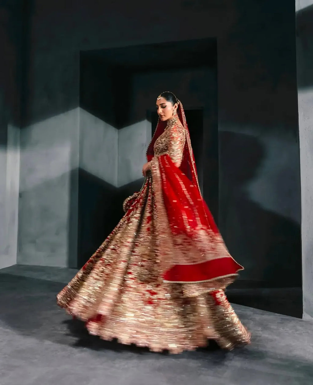 RED BRIDAL WEAR LEHENGA LUXURY COLLECTION
