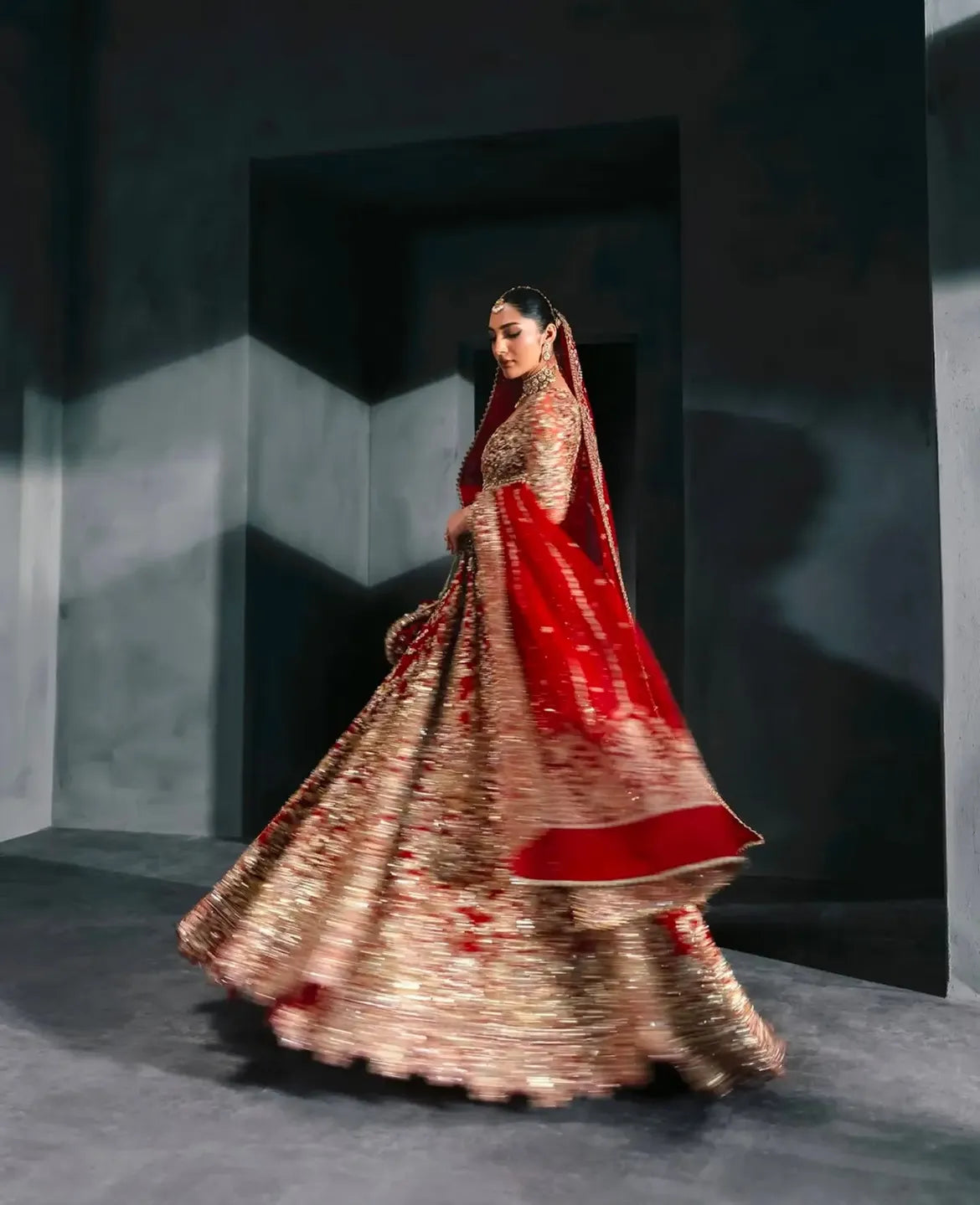 RED BRIDAL WEAR LEHENGA LUXURY COLLECTION