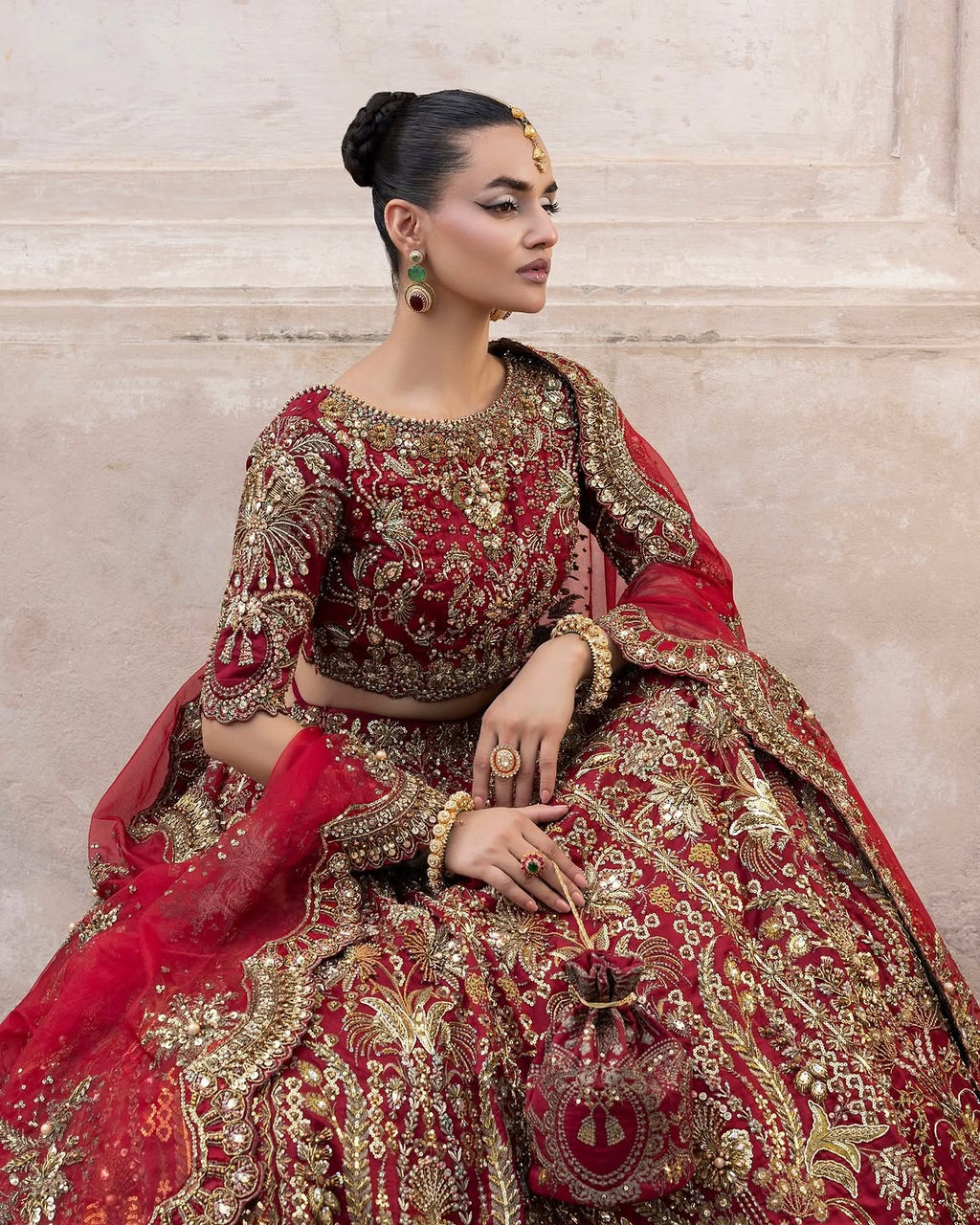 MAHARANI RED LEHENGA