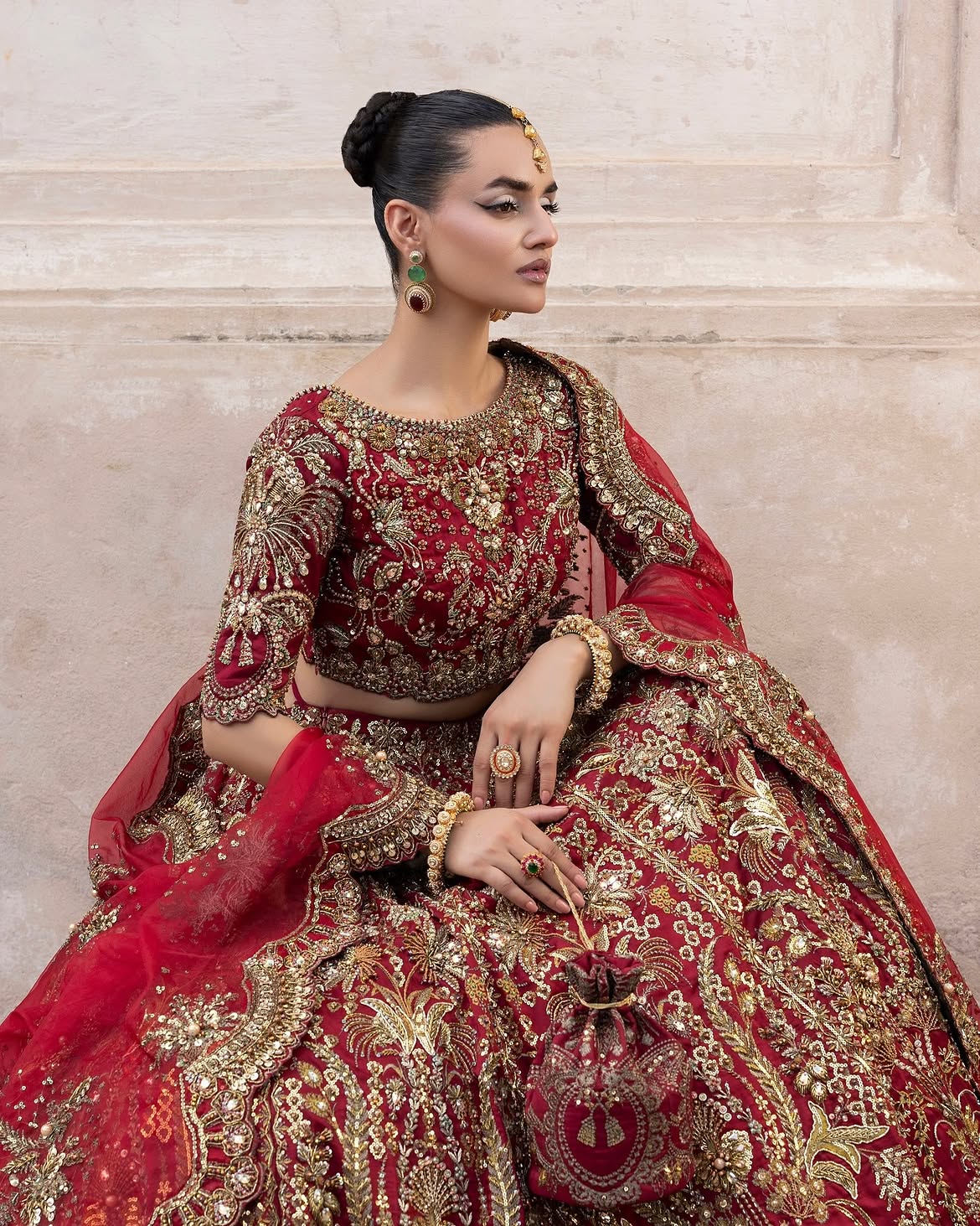 MAHARANI RED LEHENGA