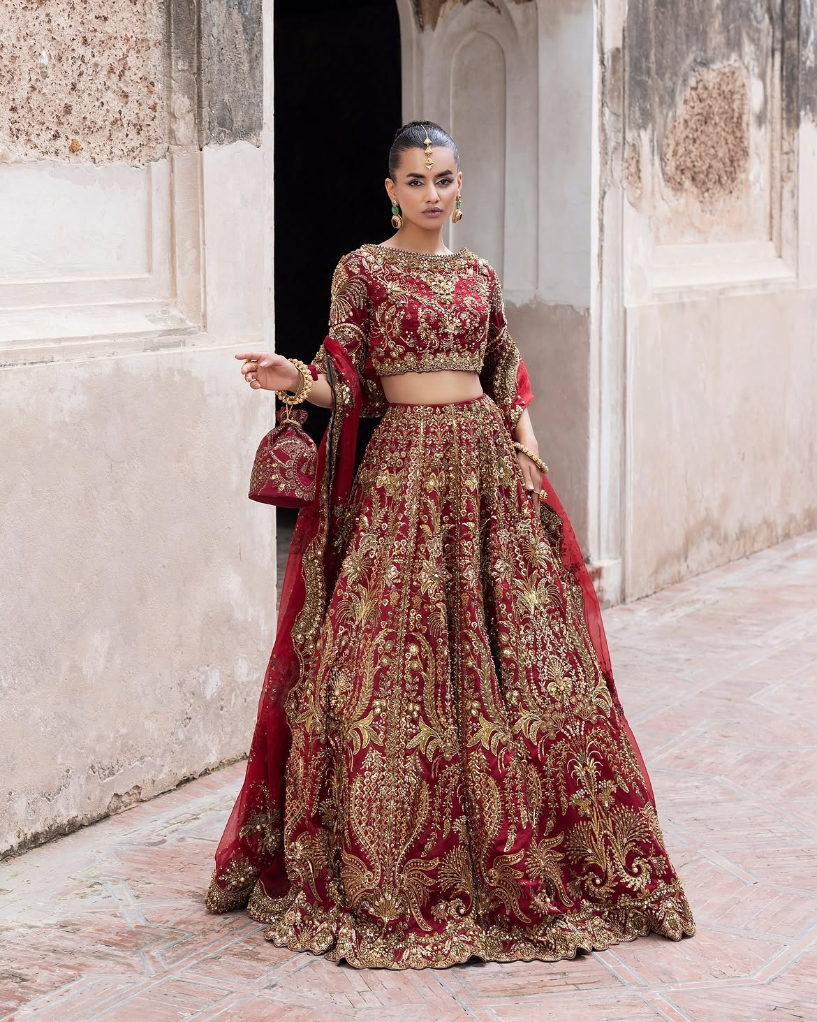 MAHARANI RED LEHENGA