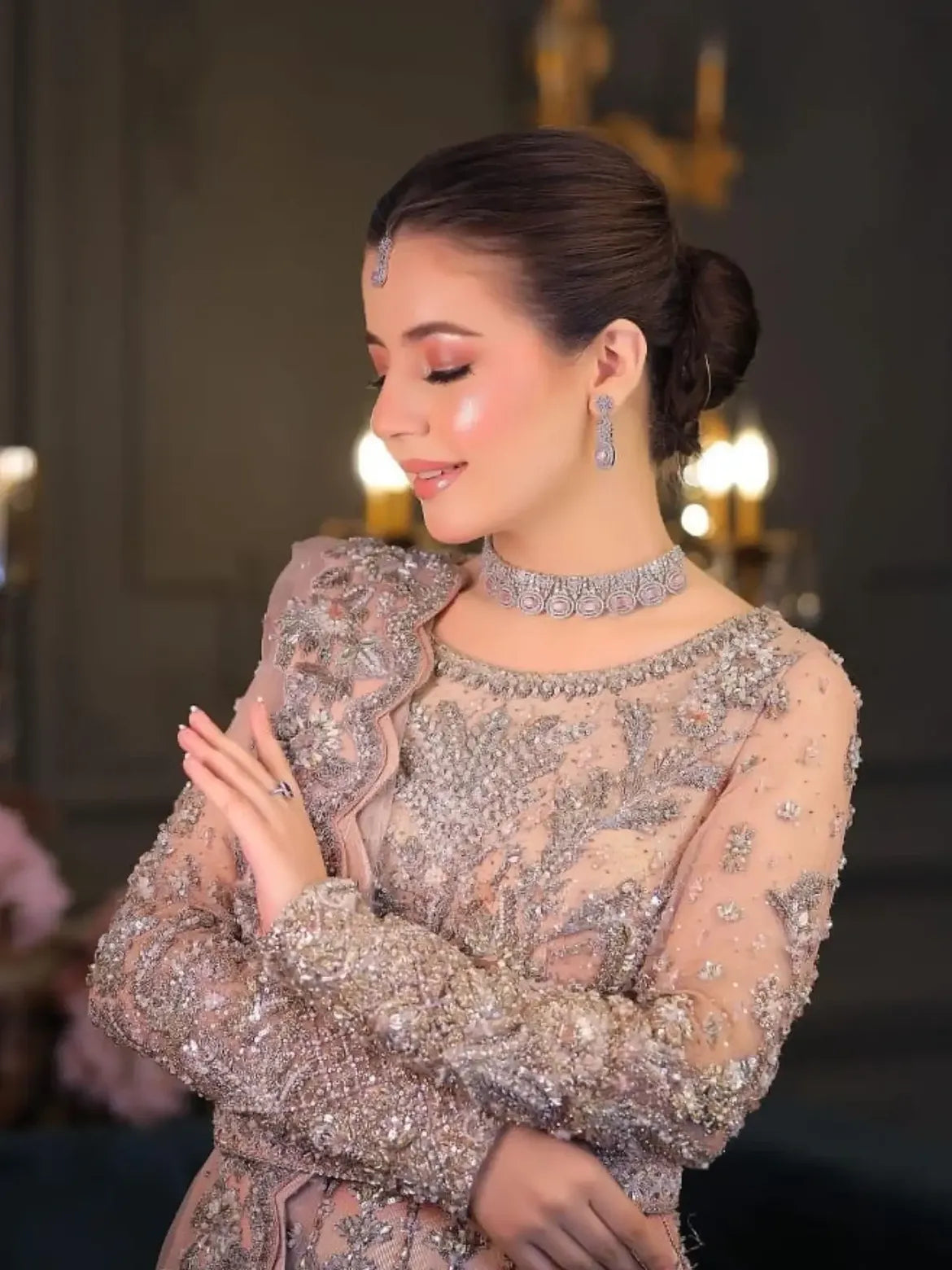 dusty rose bridal wear