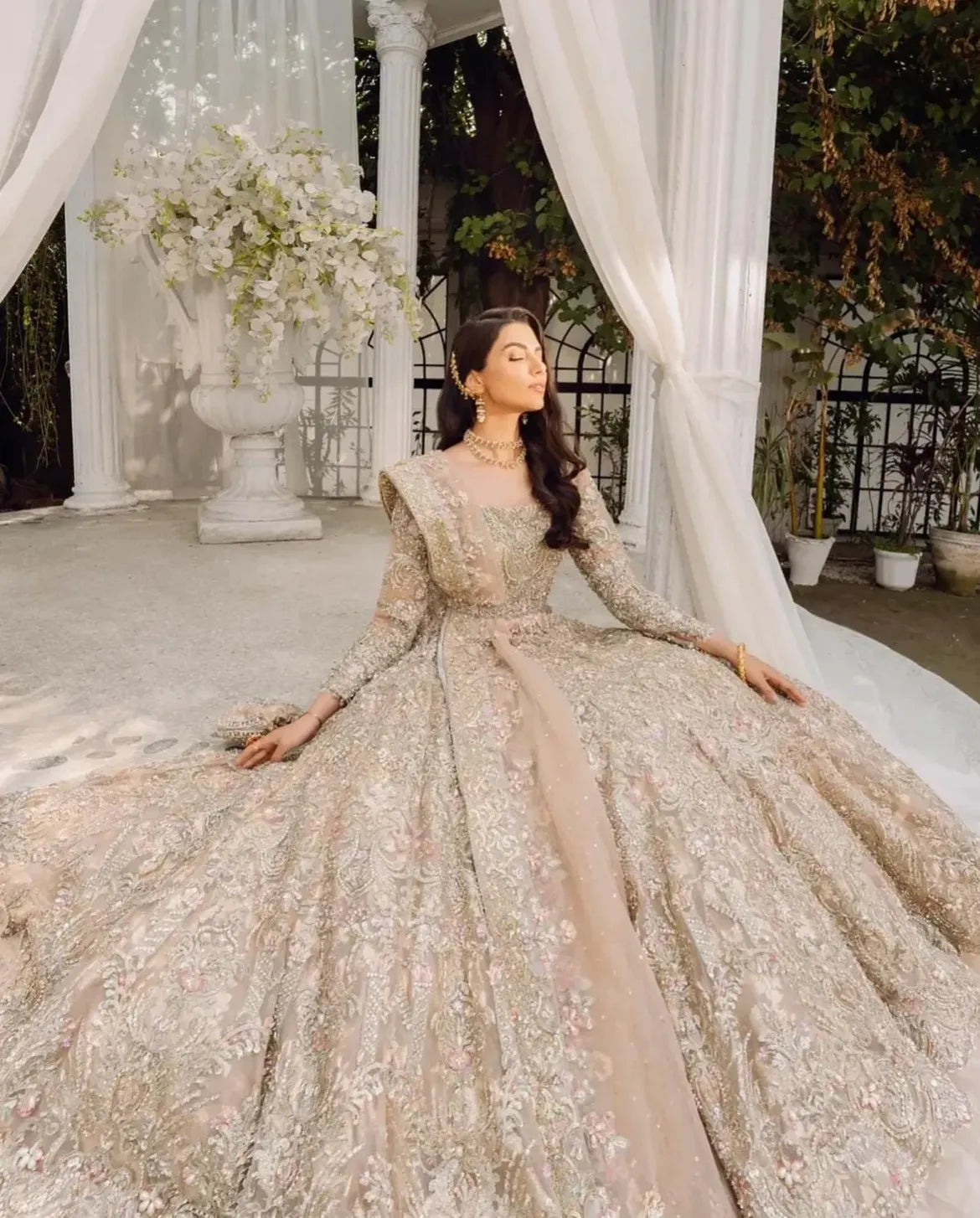 Flared bridal maxi