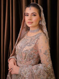 Tea-pink bridal maxi
