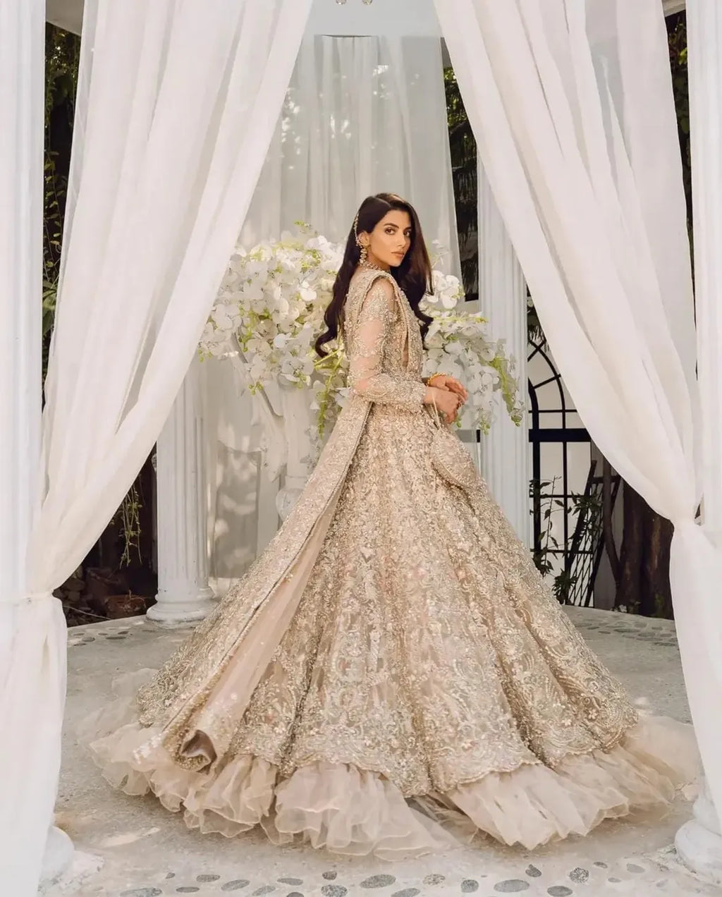 Flared bridal maxi