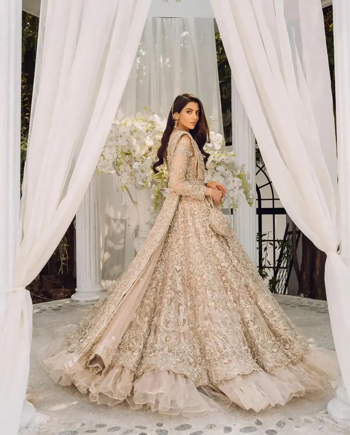 Flared bridal maxi
