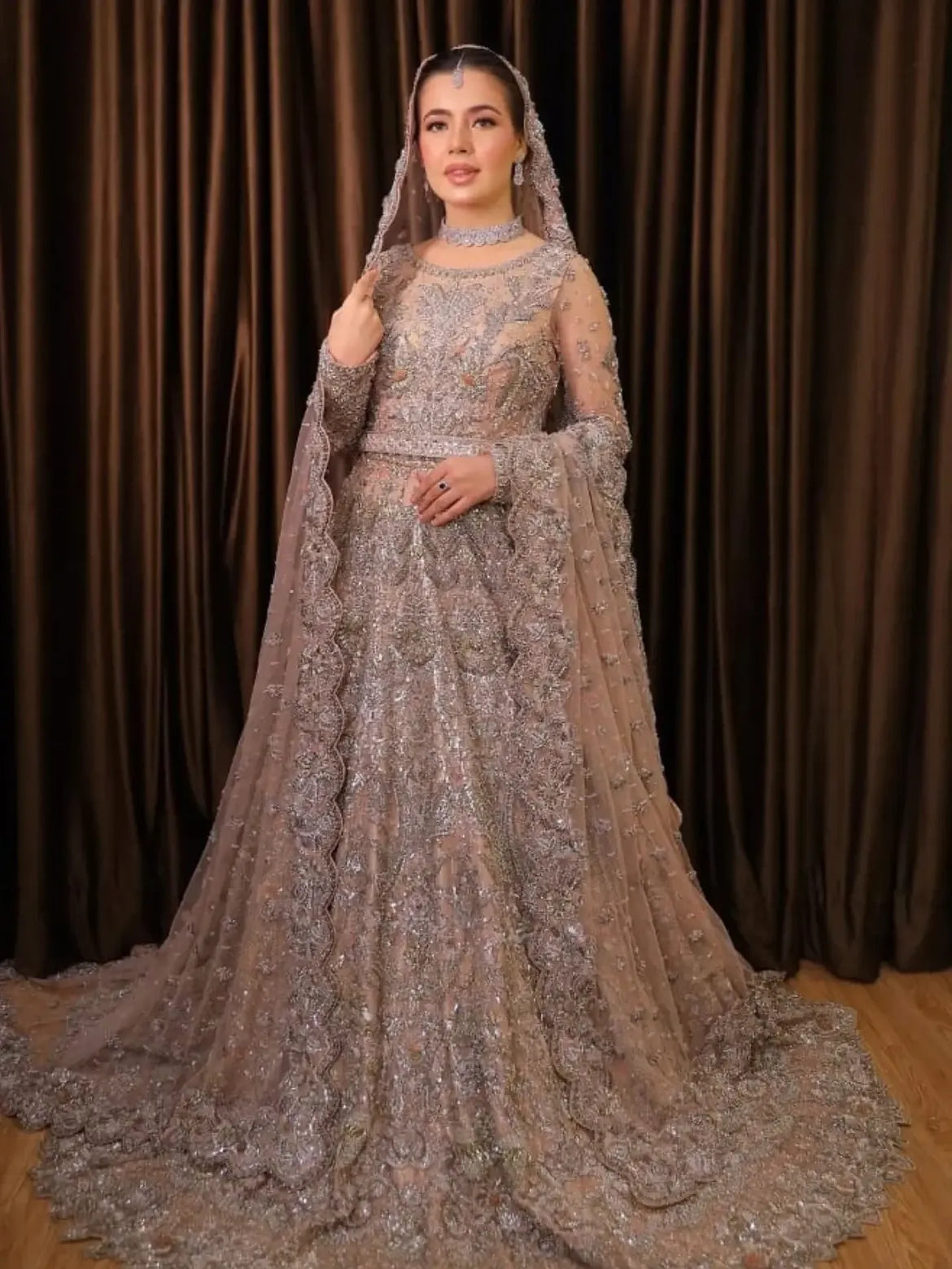 dusty rose bridal wear