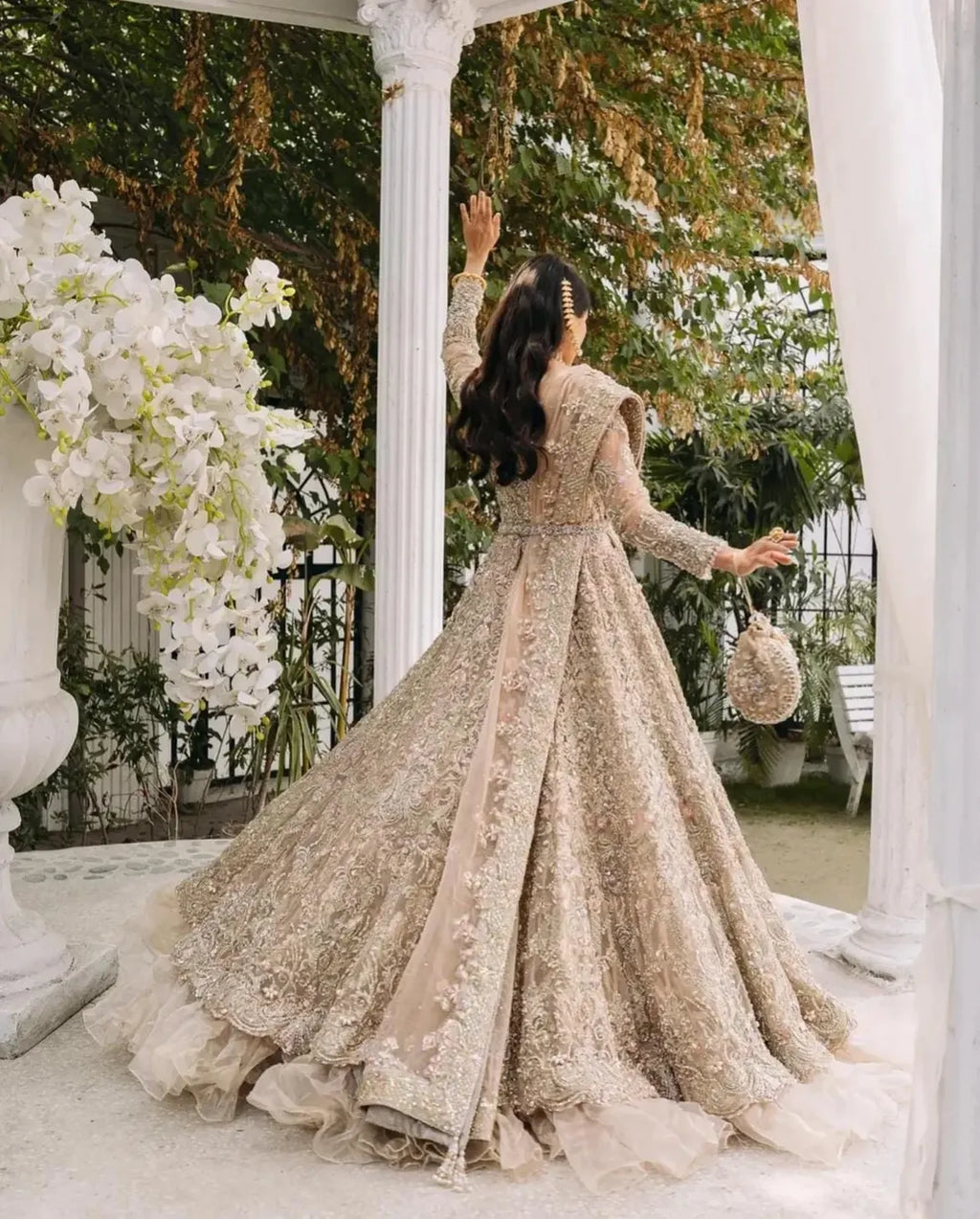 Flared bridal maxi