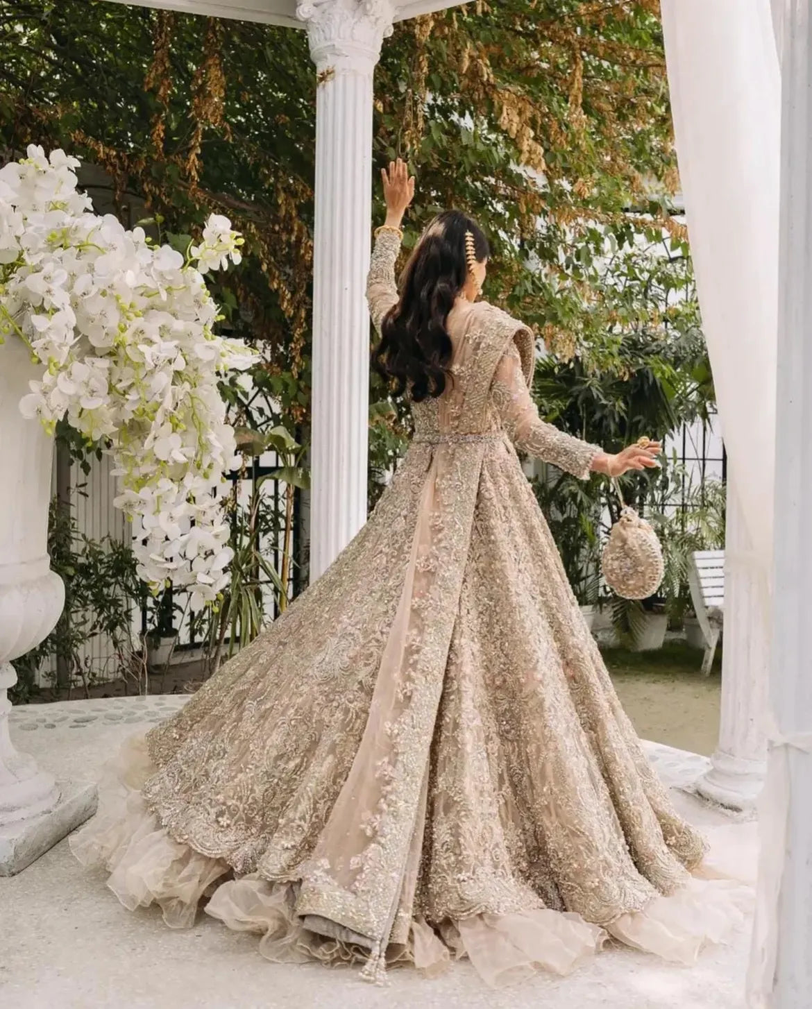 Flared bridal maxi