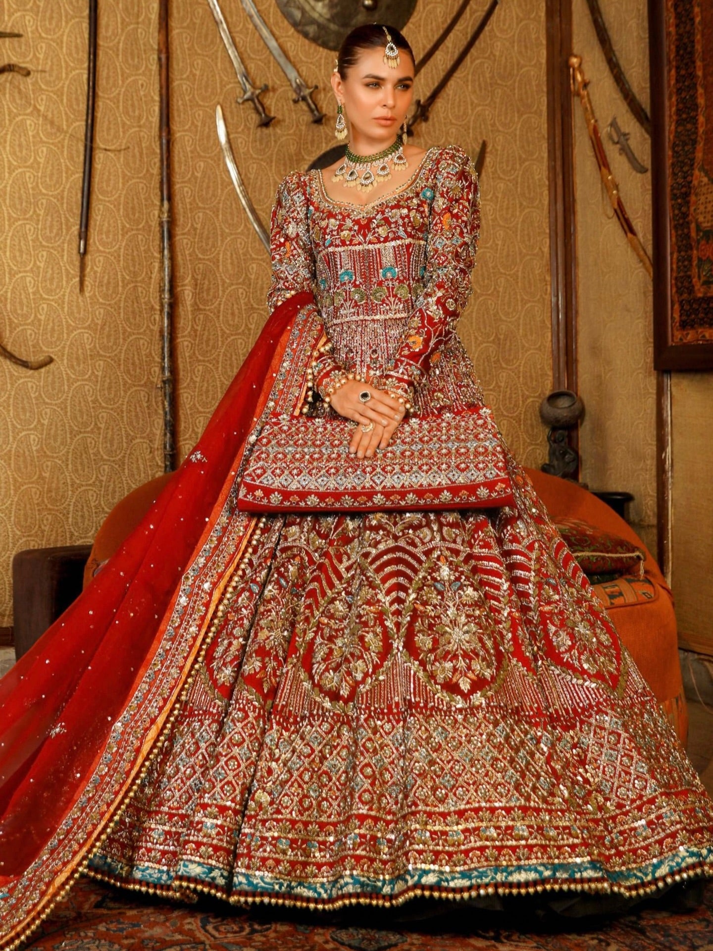 CRIMSON LEHENGA CHOLI