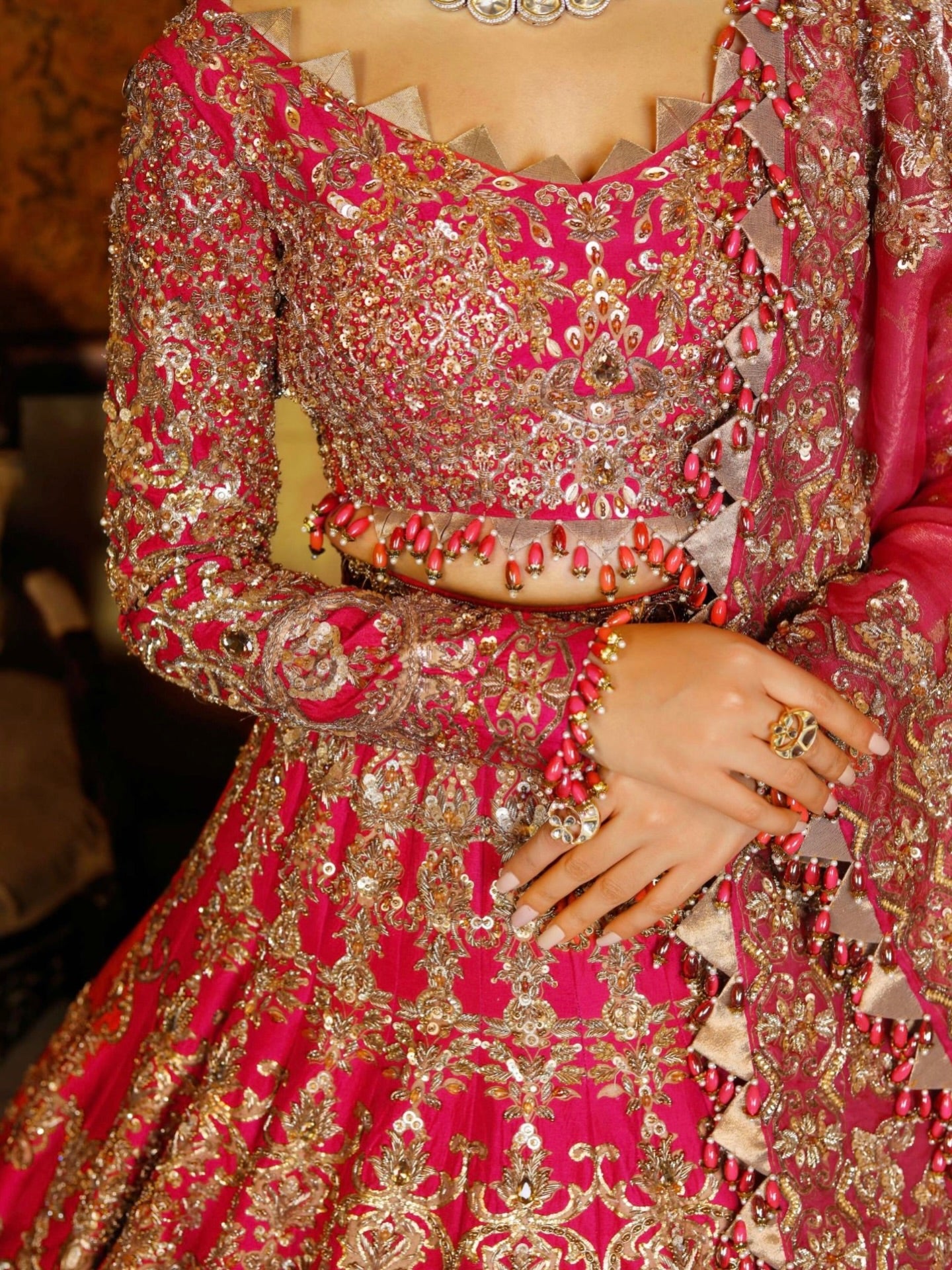 Hot pink lehenga