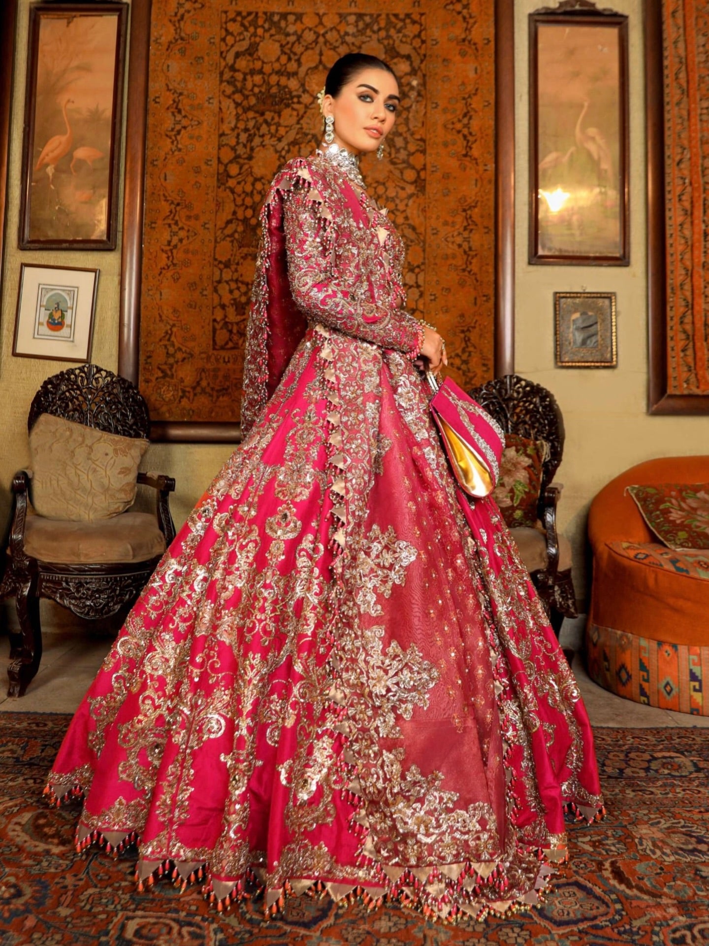 Hot pink lehenga