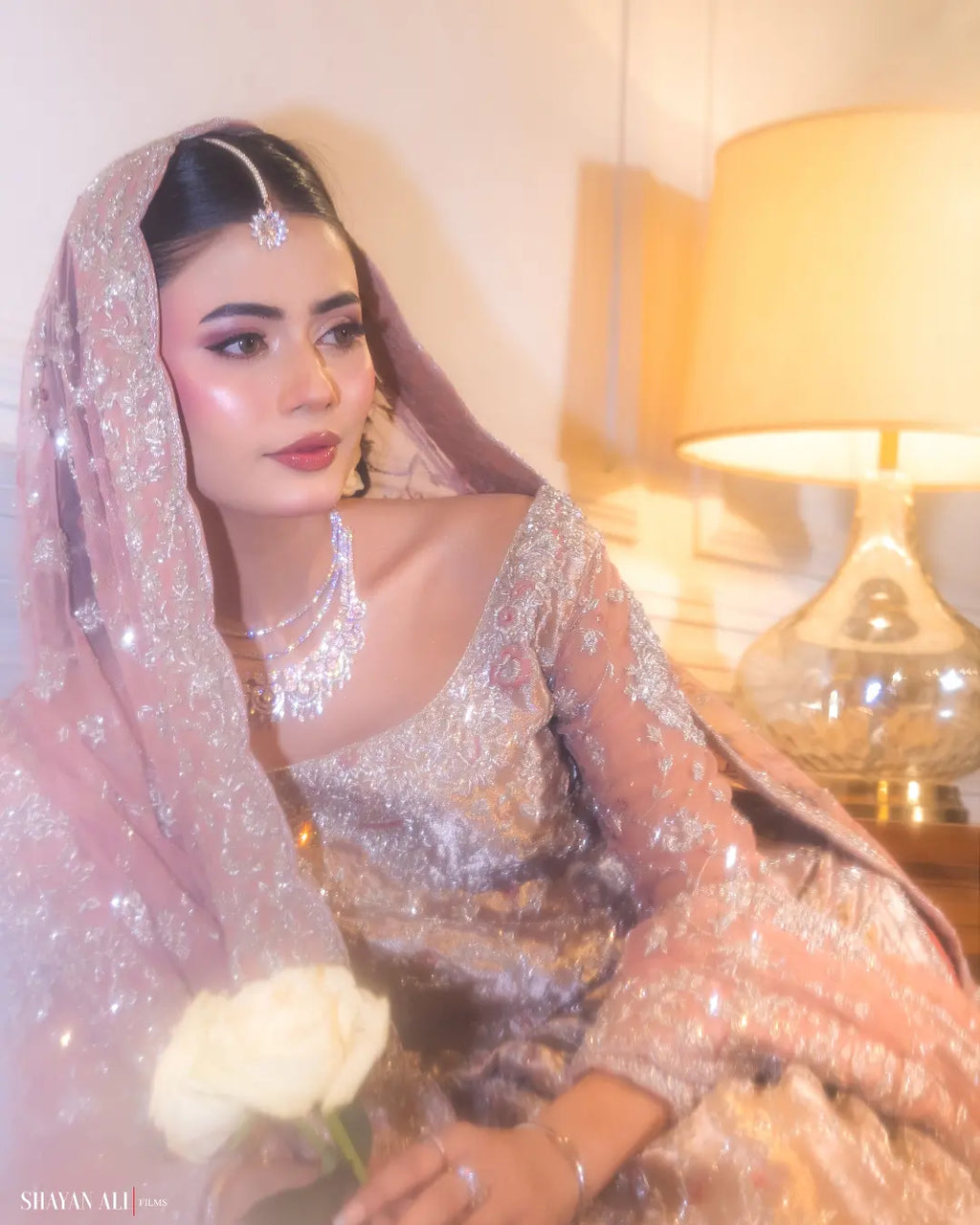 POWDER PINK BRIDAL PISHWAS