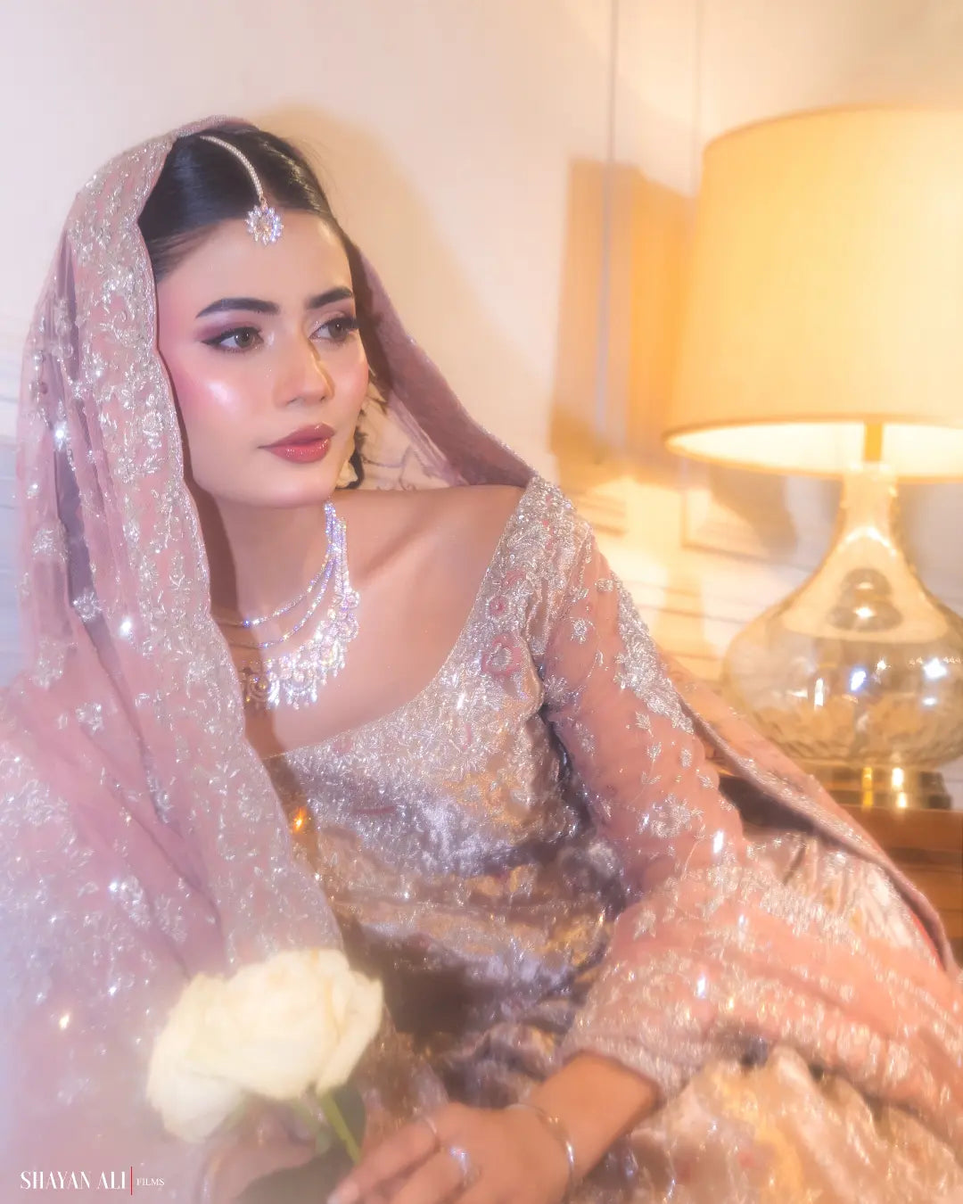 POWDER PINK BRIDAL PISHWAS