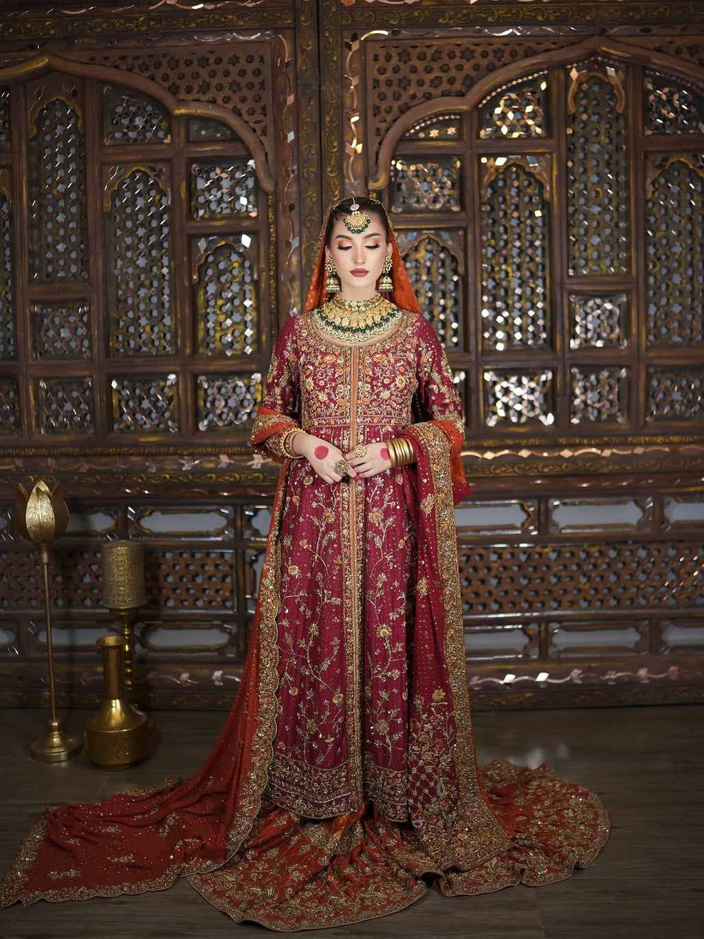 TRADITIONAL RED BRIDAL LEHENGA