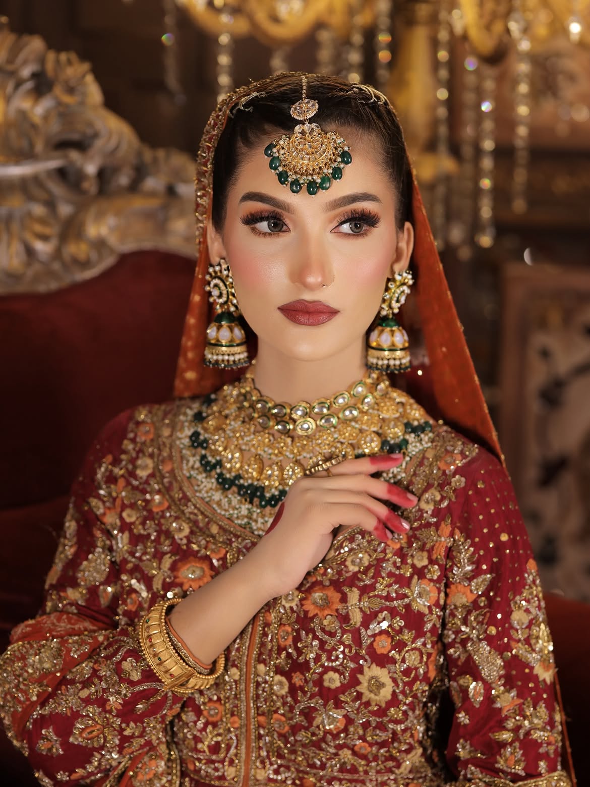 TRADITIONAL RED BRIDAL LEHENGA