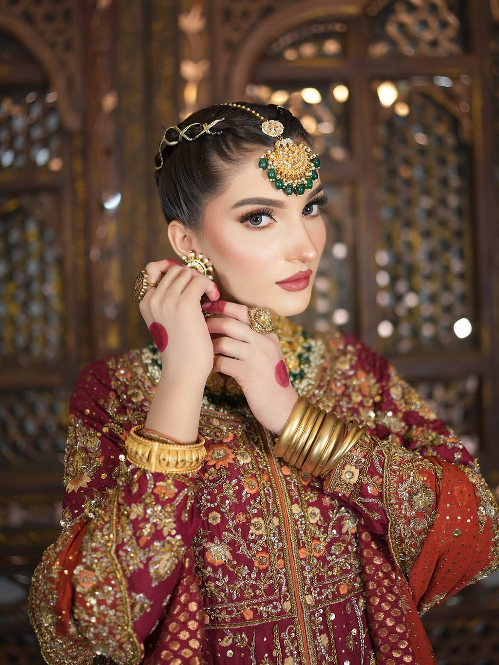 TRADITIONAL RED BRIDAL LEHENGA