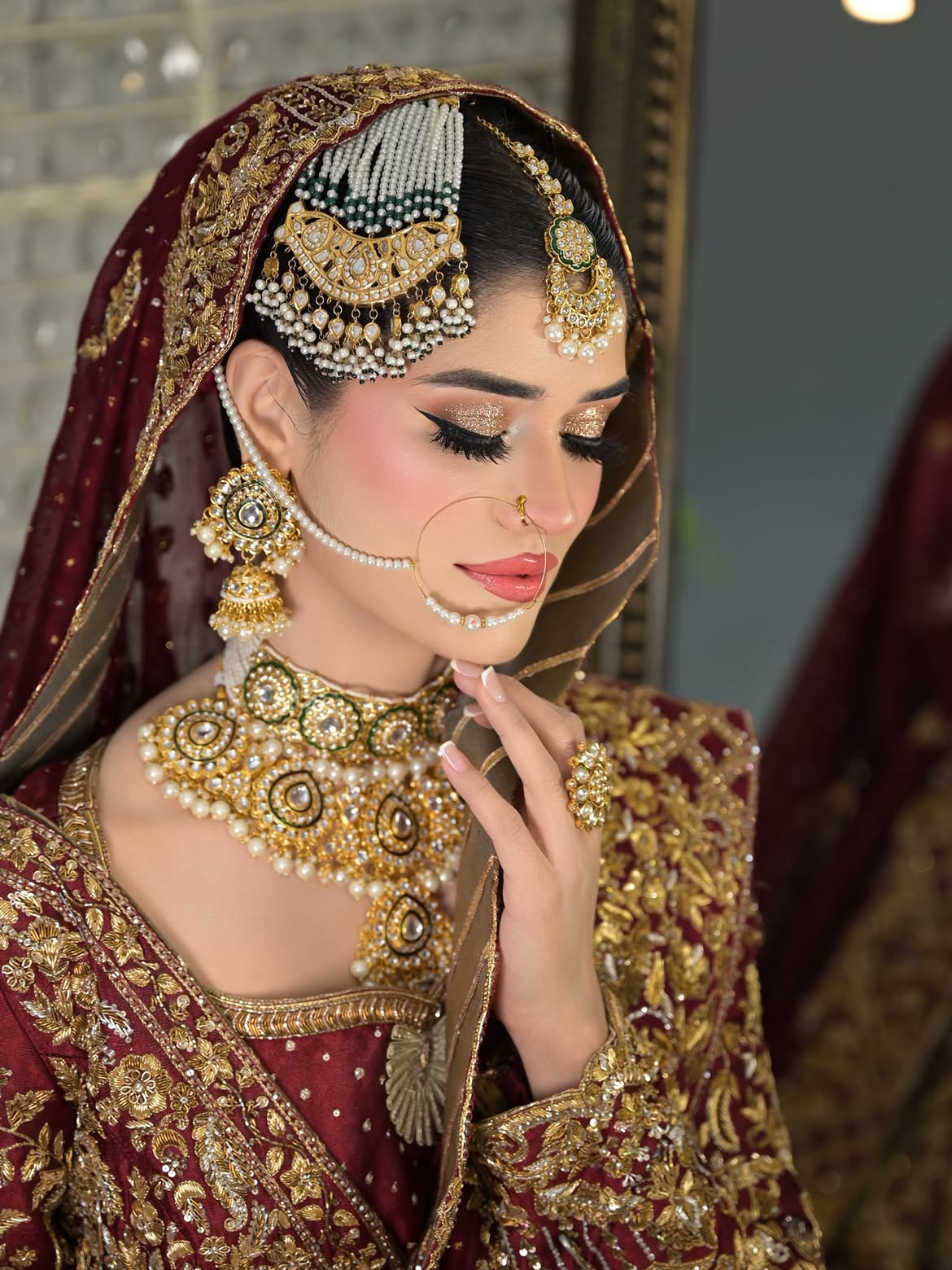 RED FARSHI LEHENGA CHOLI FOR BRIDALS