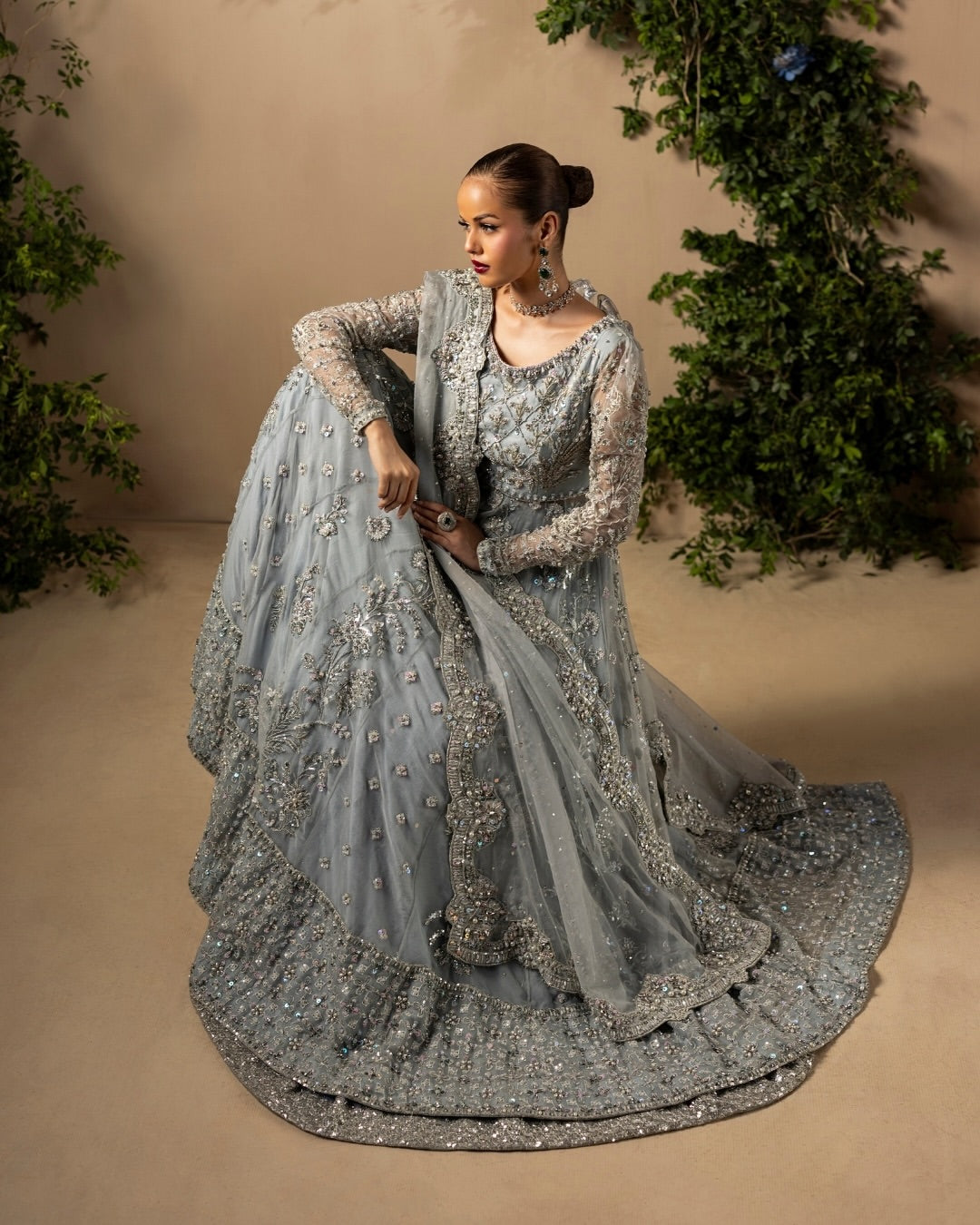 Snow flake bridal gown
