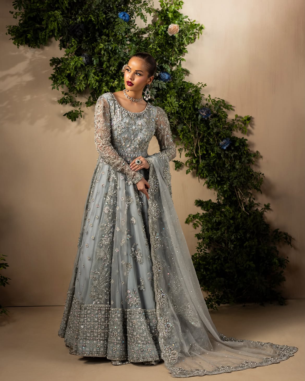 Snow flake bridal gown