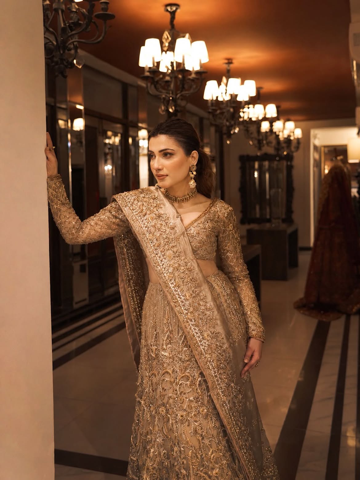 Classic-gold bridal lehenga