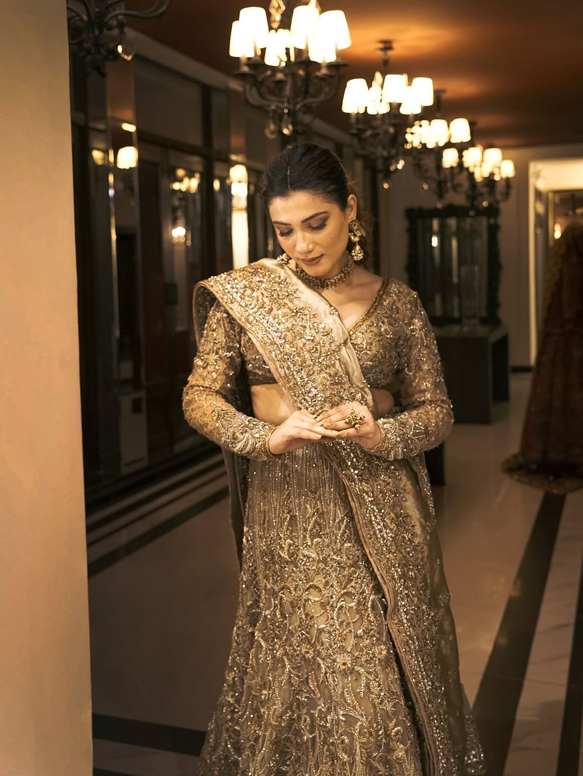 Classic-gold bridal lehenga