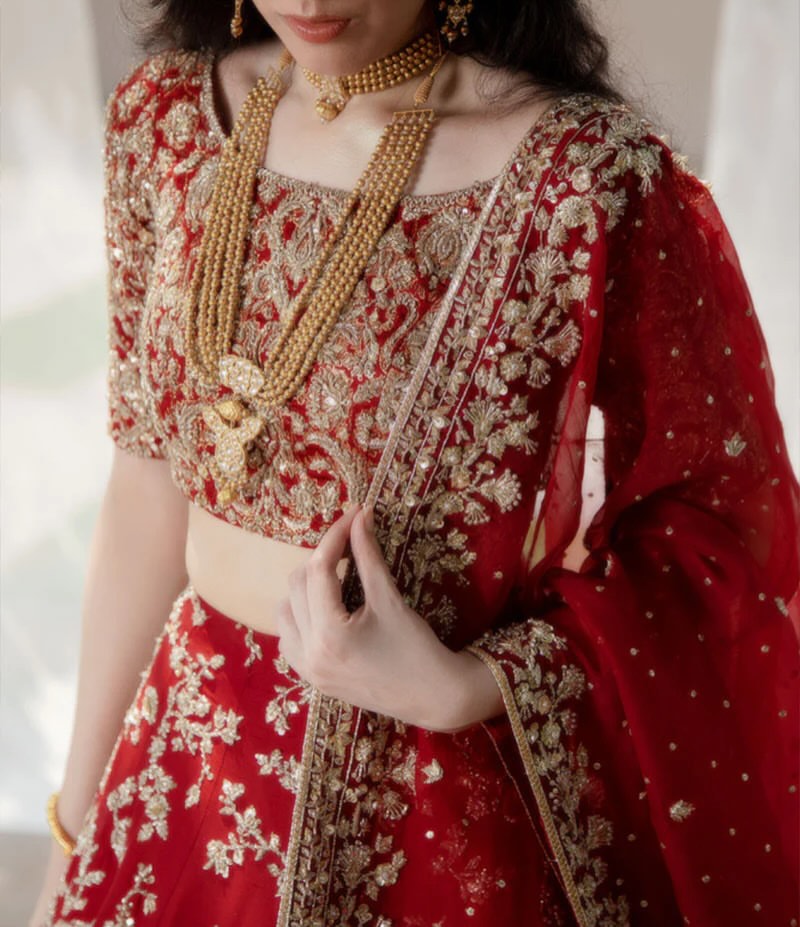 Bridal red lehenga