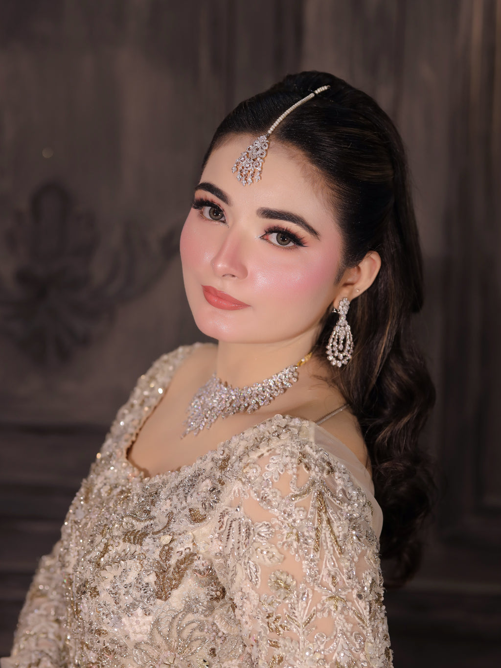 SILVER WHITE PISHWAS FOR BRIDAL