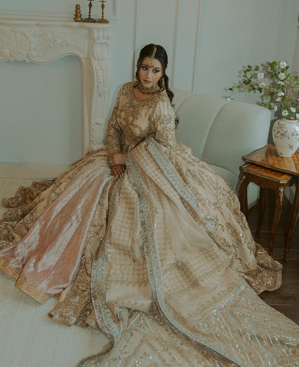 BEIGE BRIDAL WEAR