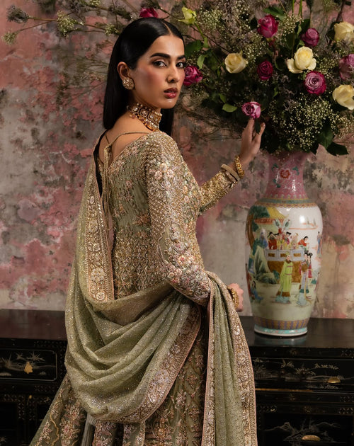 BRIDAL FLORAL PASTEL LEHENGA