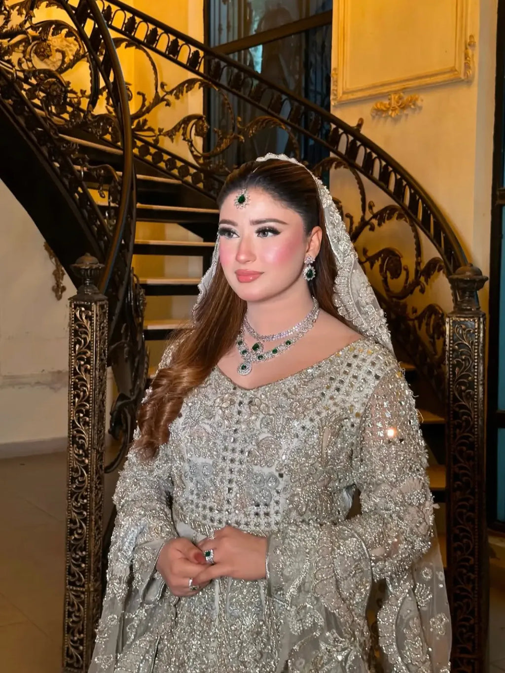 Silver bridal maxi
