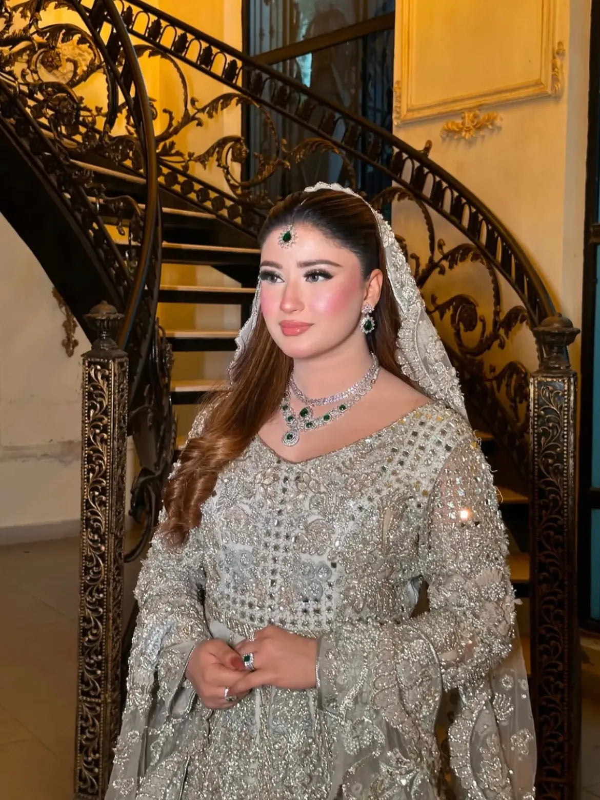 Silver bridal maxi