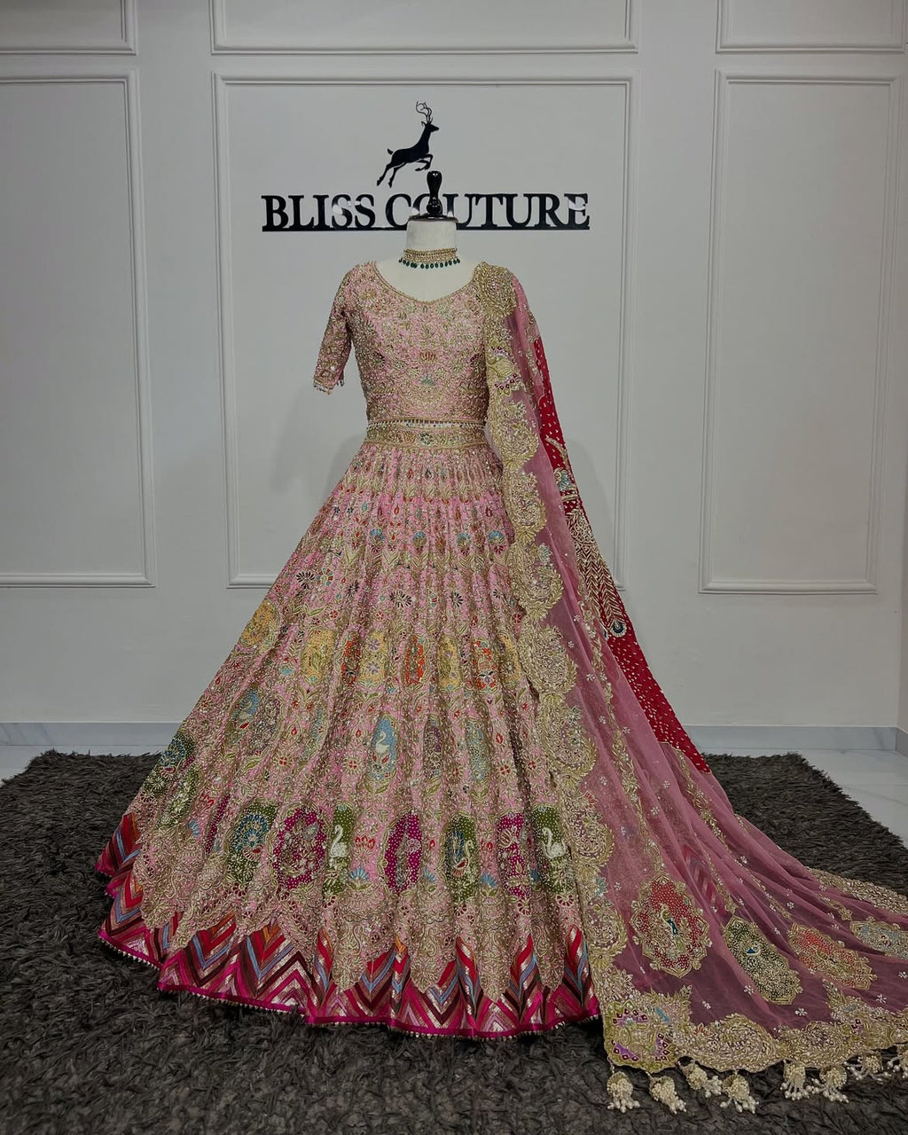 BLUSH PINK BRIDAL LEHENGA