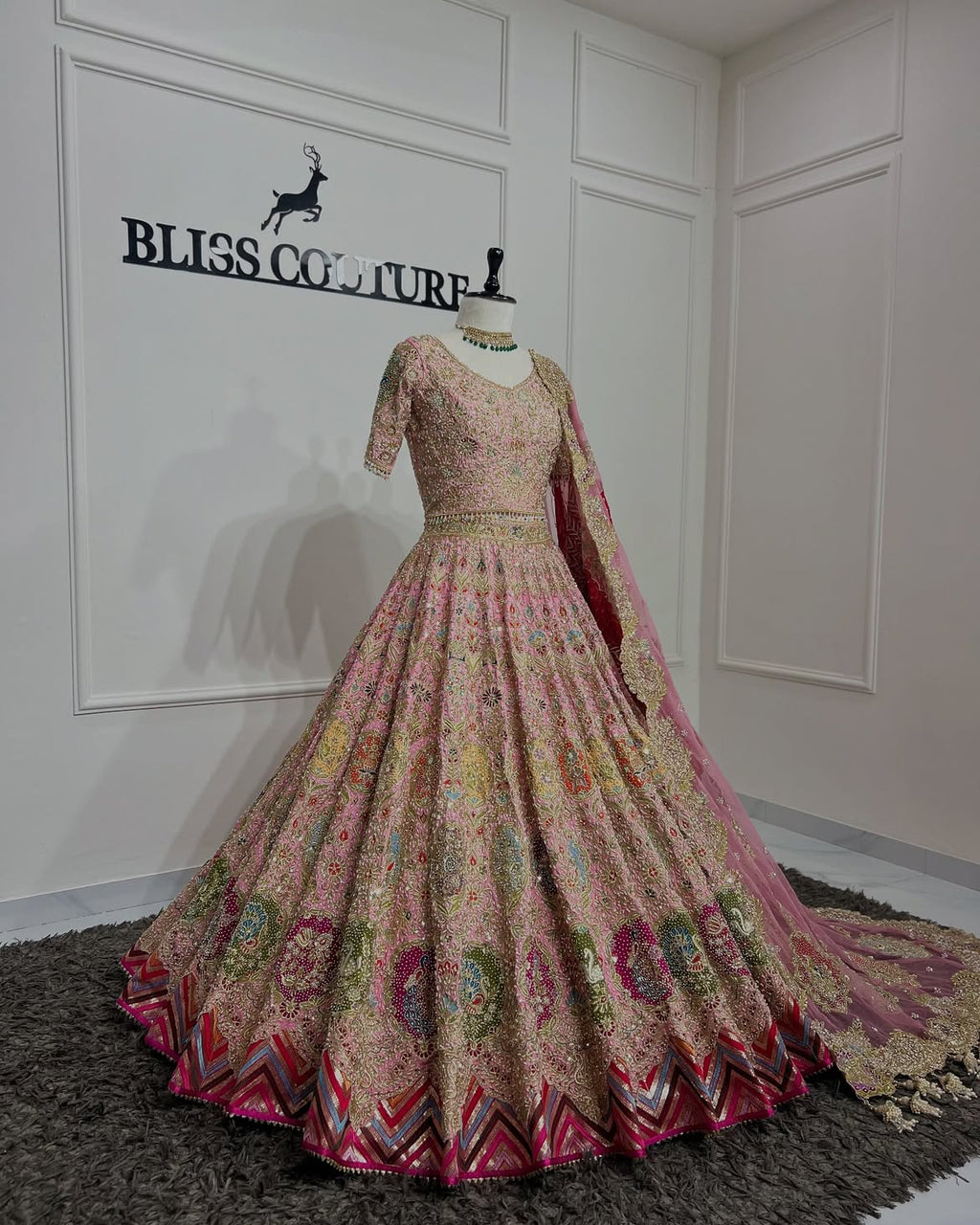BLUSH PINK BRIDAL LEHENGA