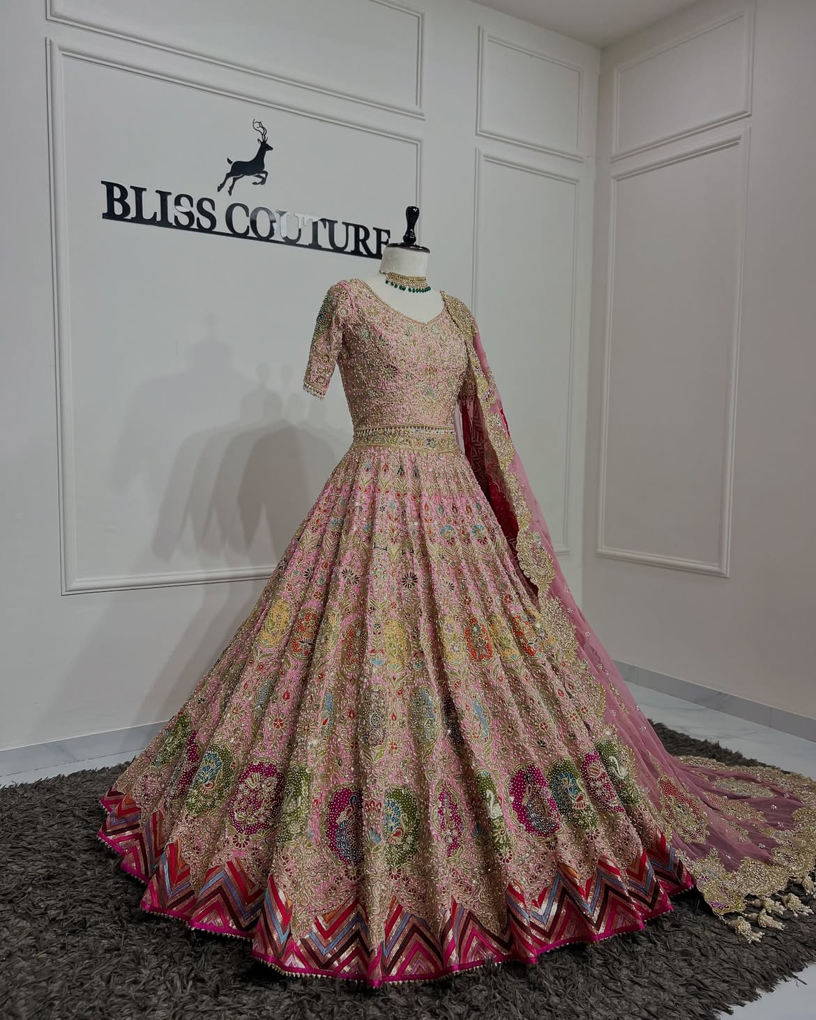 BLUSH PINK BRIDAL LEHENGA