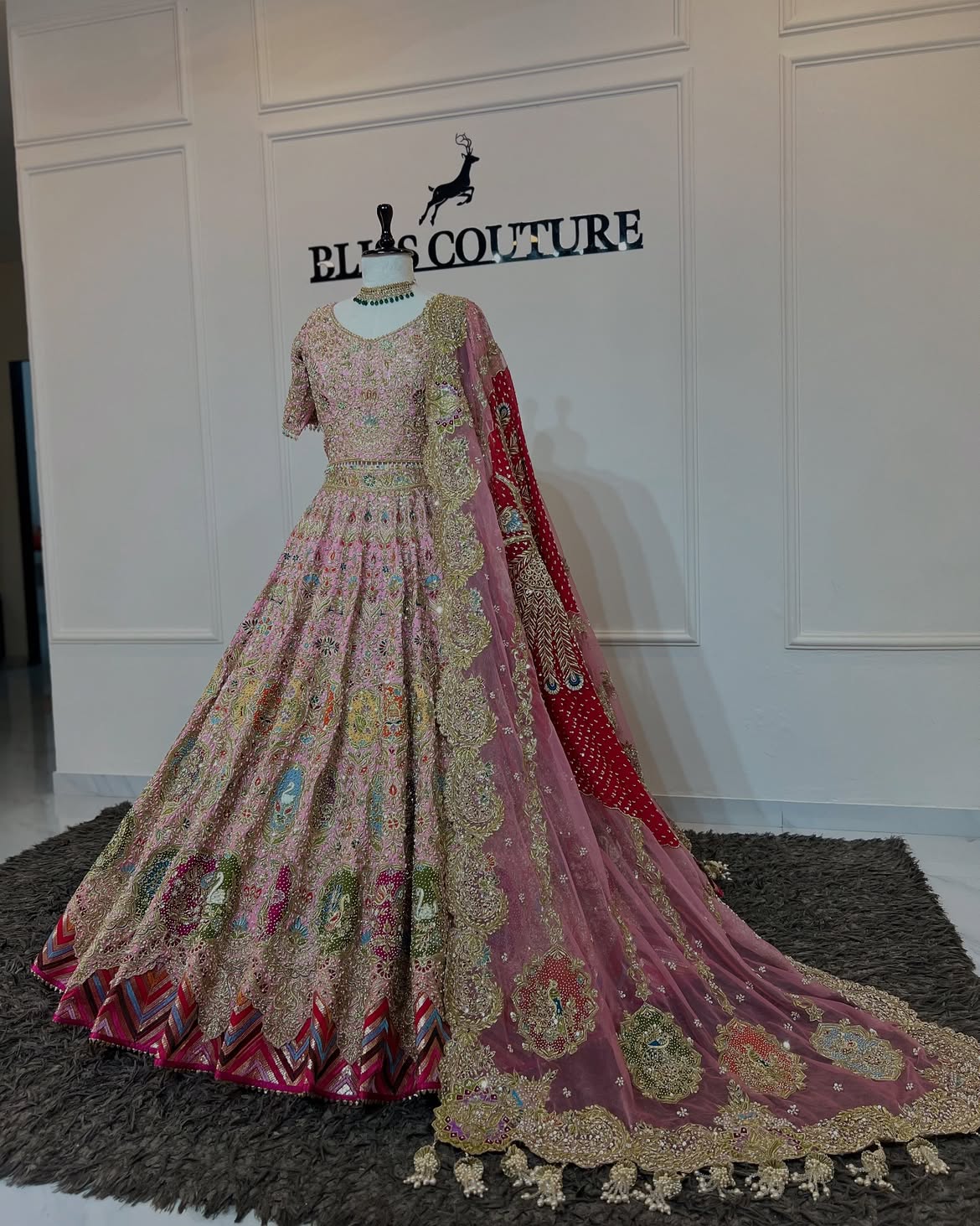 BLUSH PINK BRIDAL LEHENGA