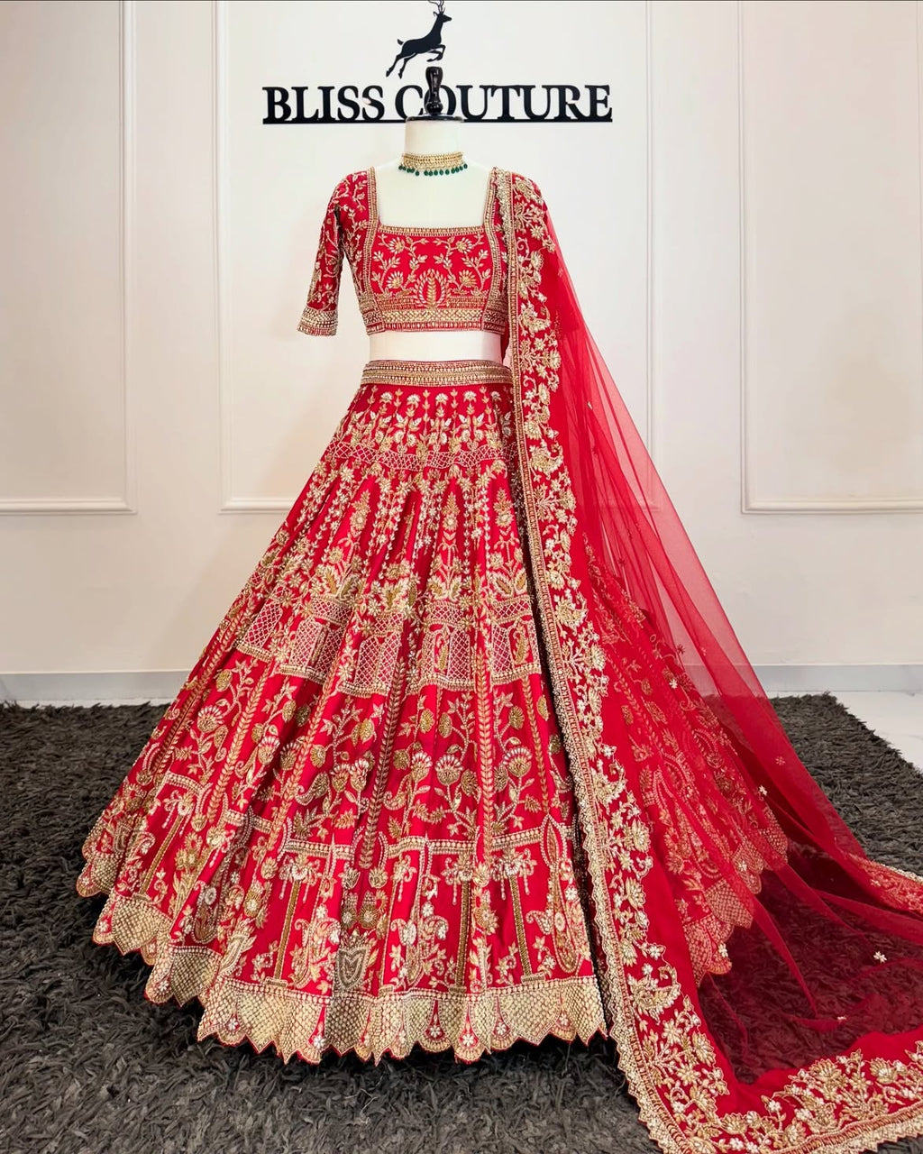 RED BRIDAL LEHENGA