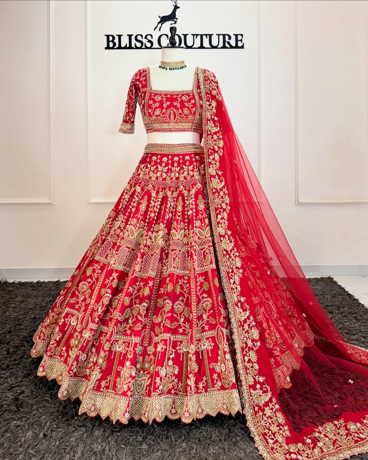 RED BRIDAL LEHENGA