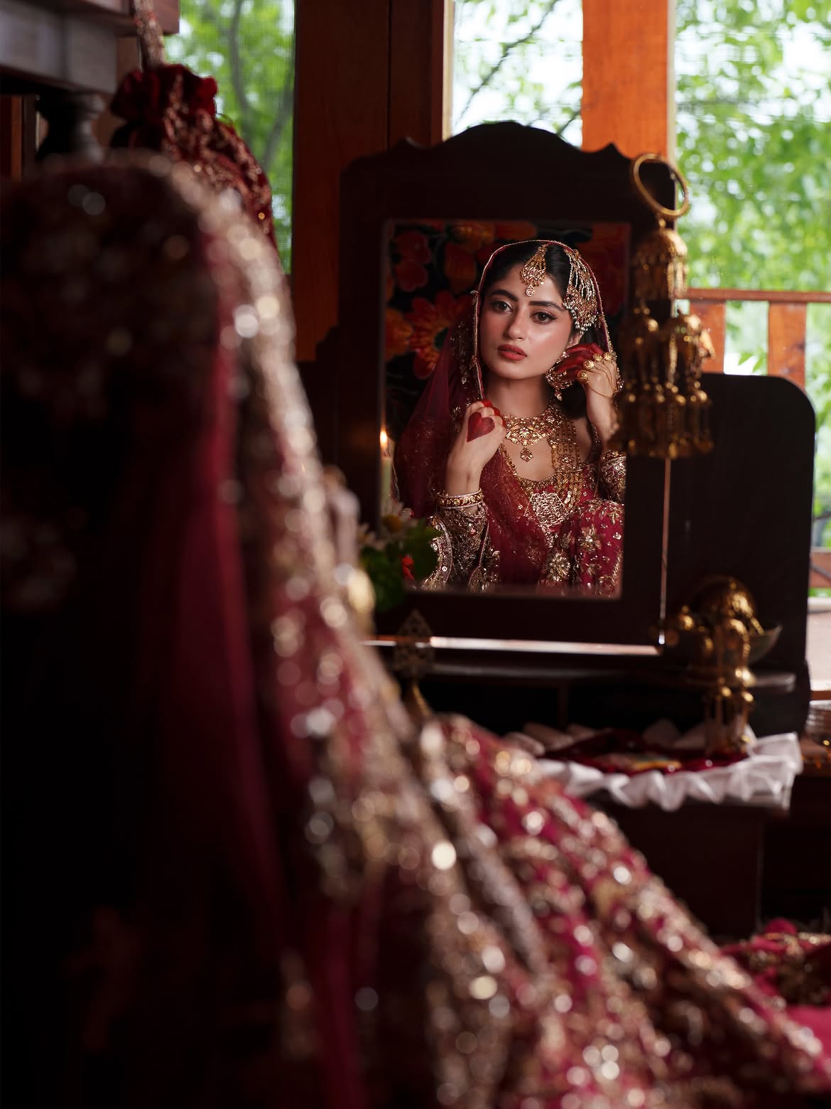 DEEP RED BRIDAL LEHENGA
