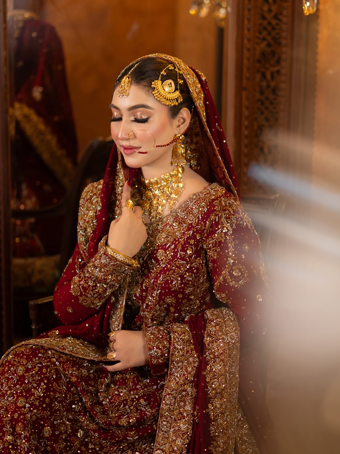 RICH MAROON BRIDAL LEHENGA