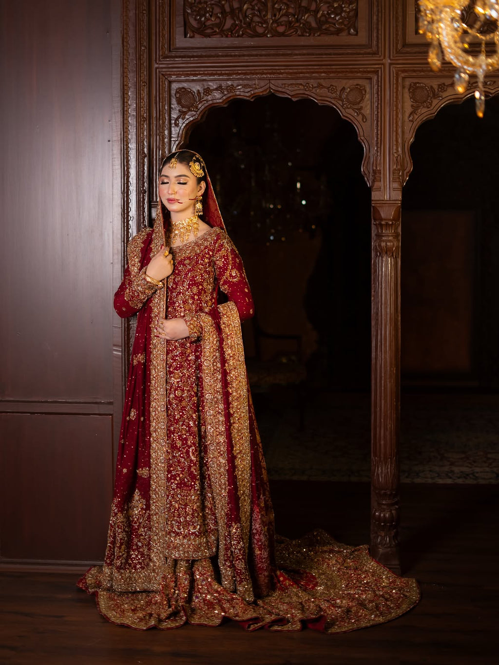 RICH MAROON BRIDAL LEHENGA
