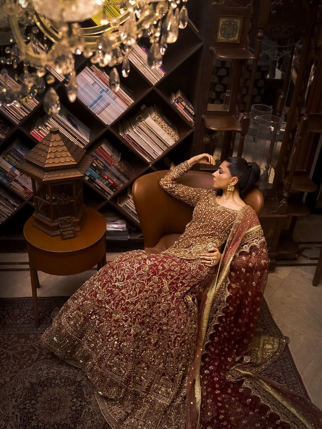 Red bridal wear