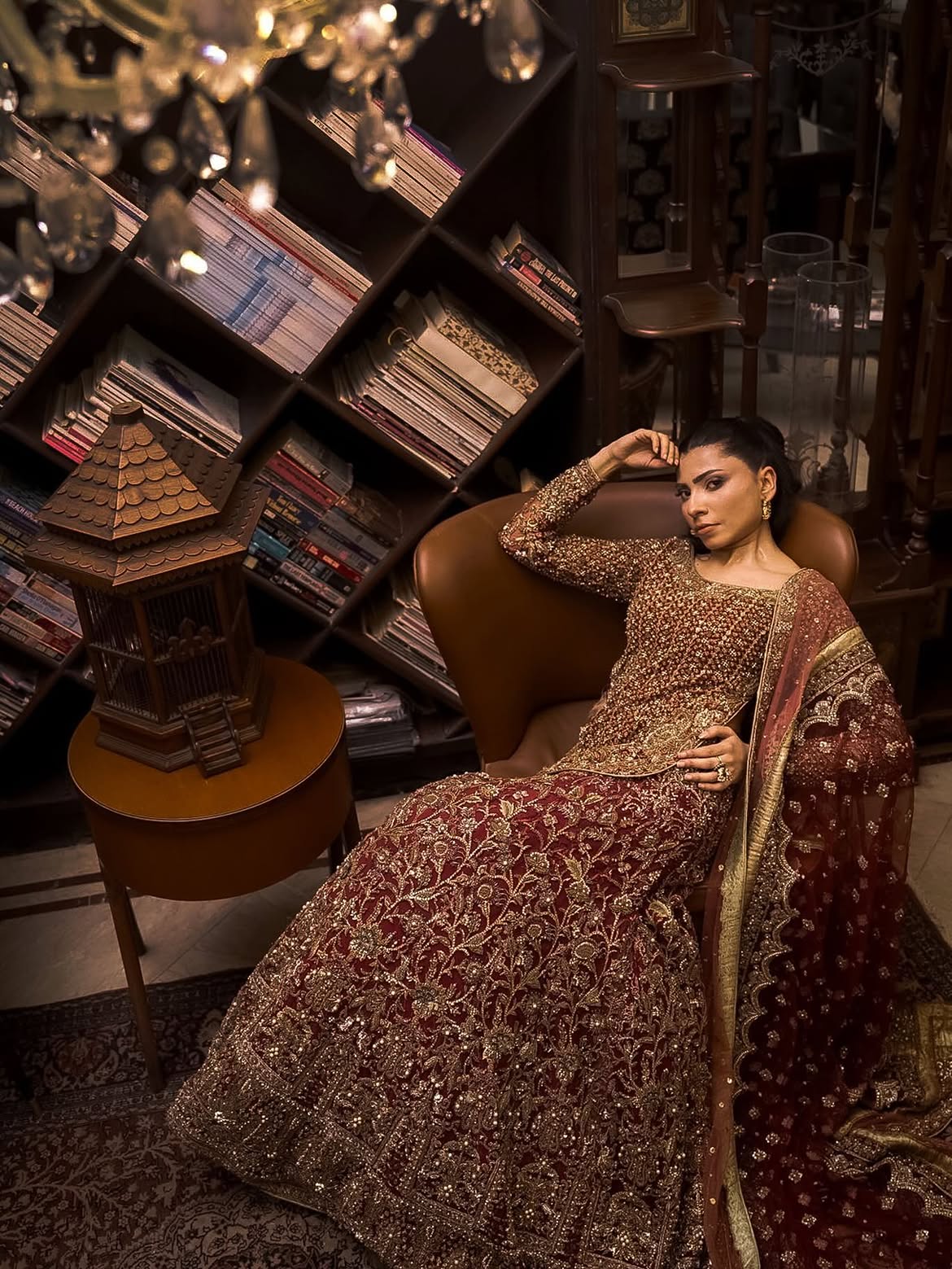 Red bridal wear