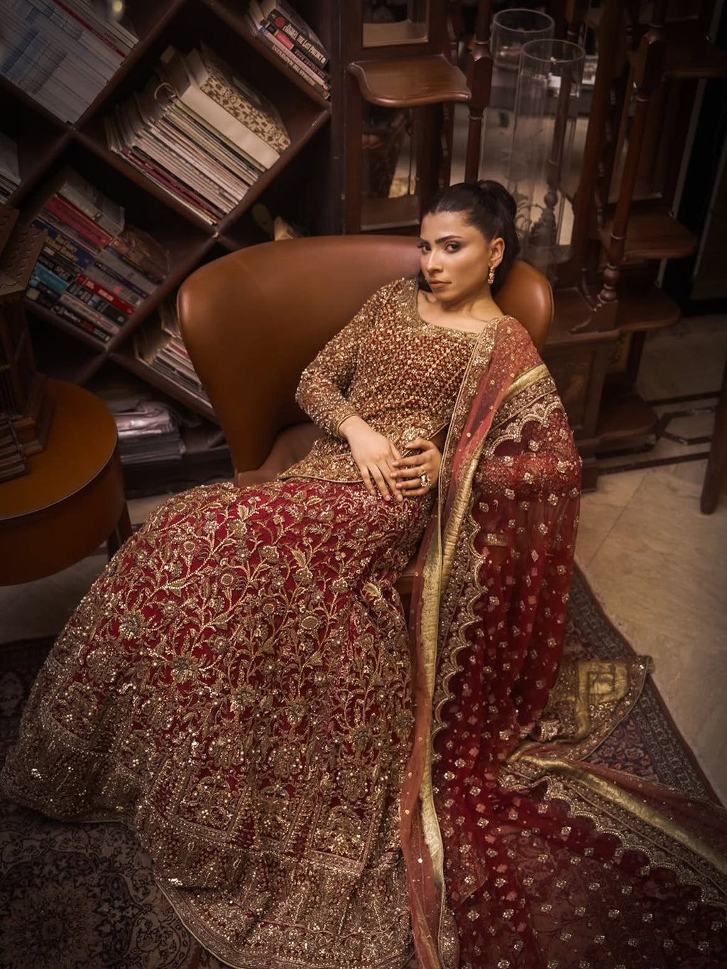 Red bridal wear