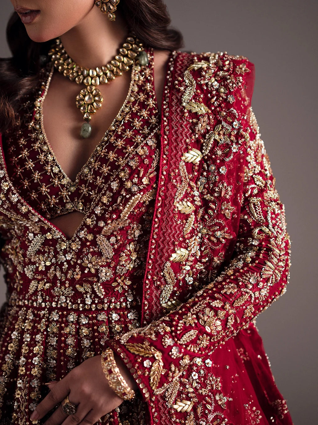 BRIDAL RED LUXURY LEHENGA
