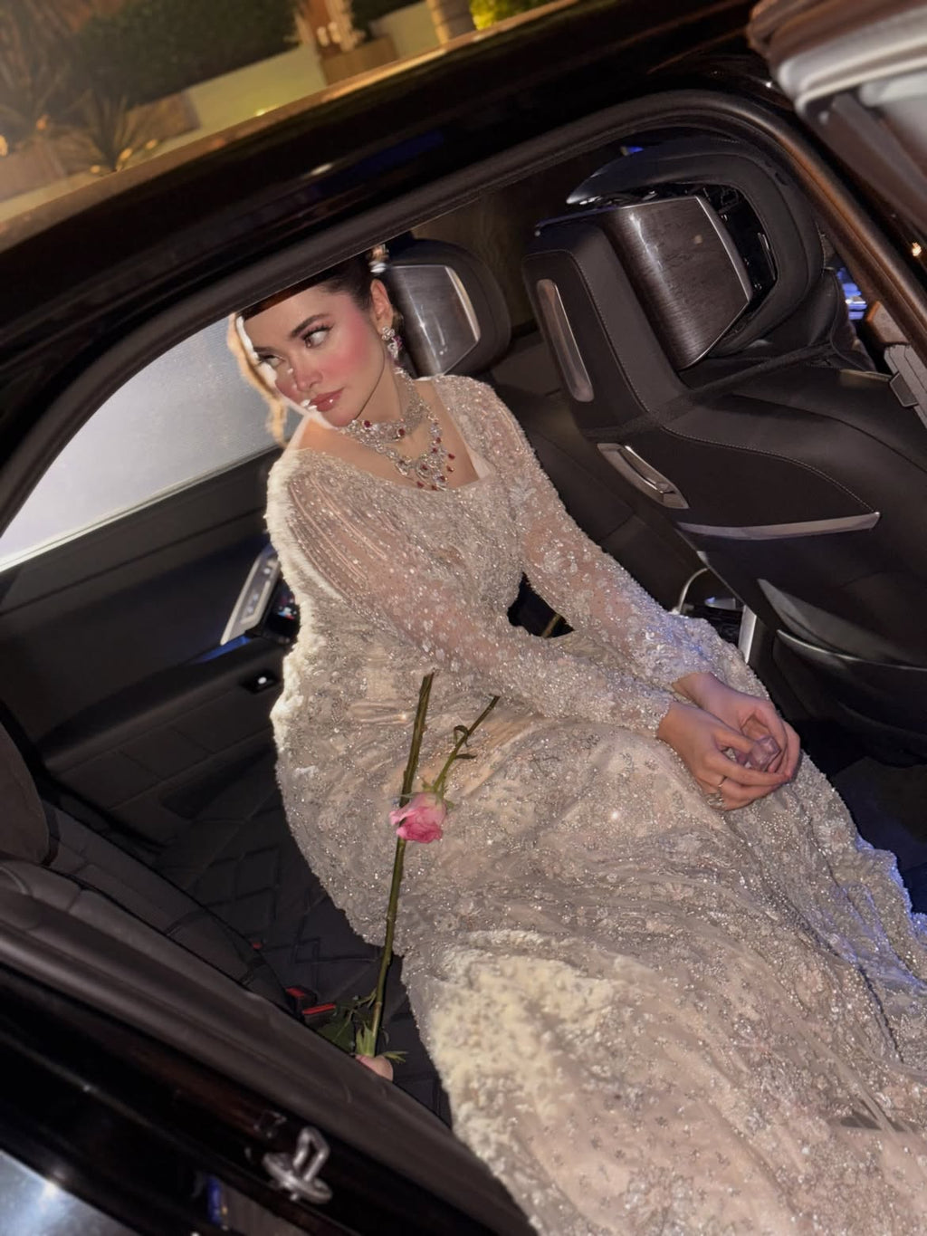 BRIDAL SILVER WEAR LUXURY GOWN