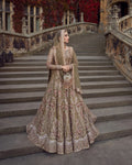 open scoop bridal lehenga