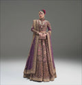 Plum bridal lehenga