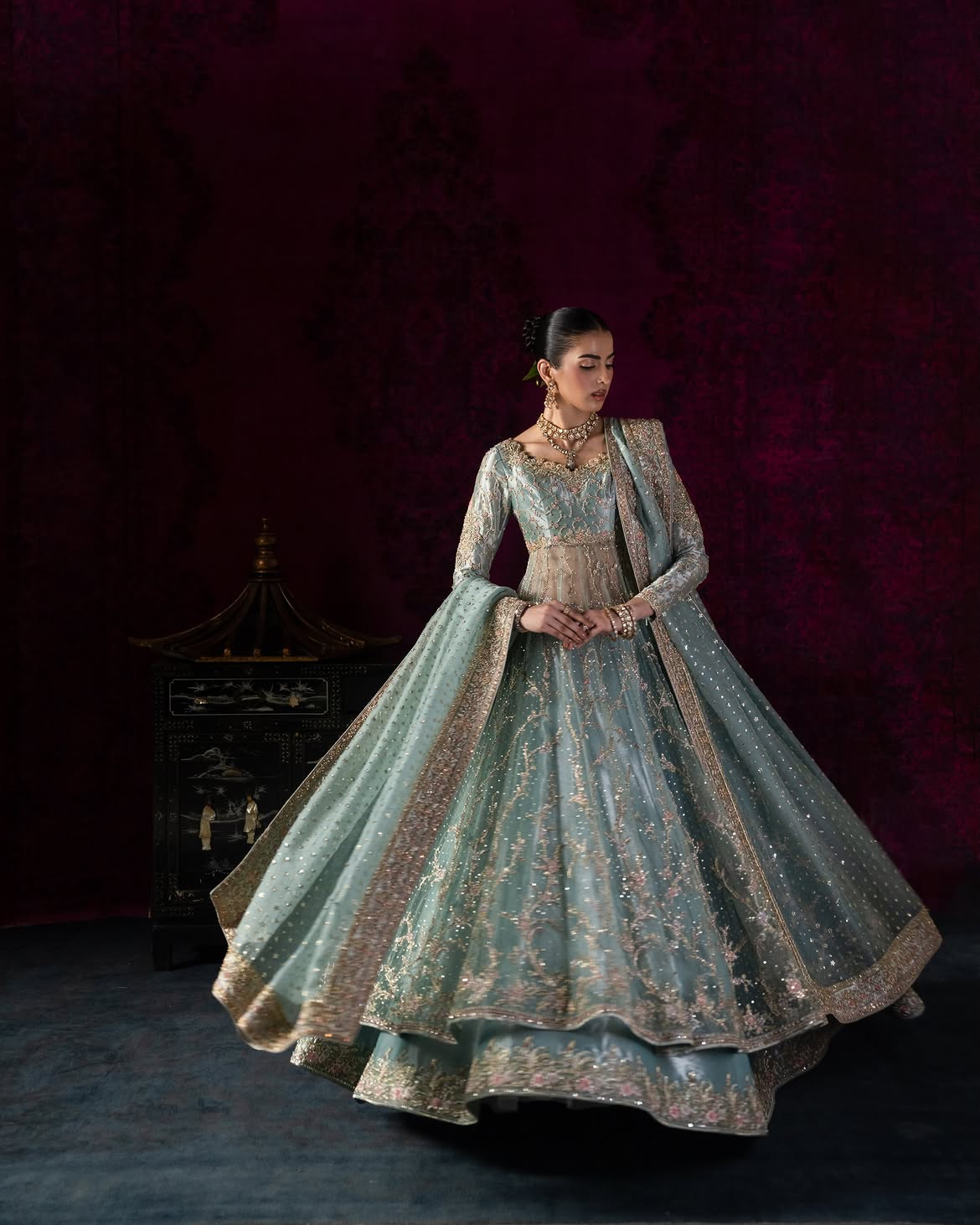 FLARED FEROZI PISHWAS FOR BRIDAL